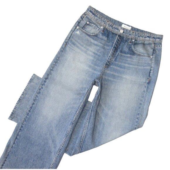 NWT rag & bone Miramar Terry Wide Leg in Scarlet Photo Print Jean Sweatpants XL - Picture 2 of 10